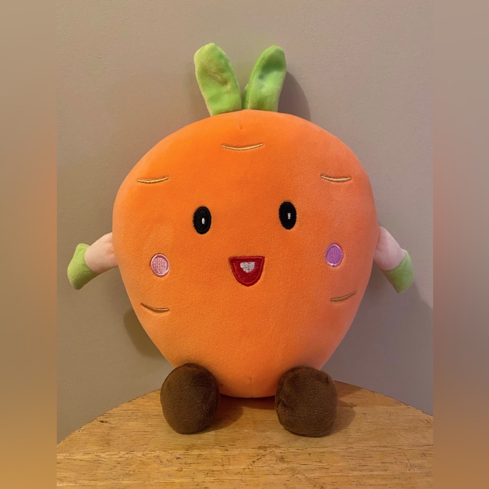 Brand new carrot plushie, ~12” tall